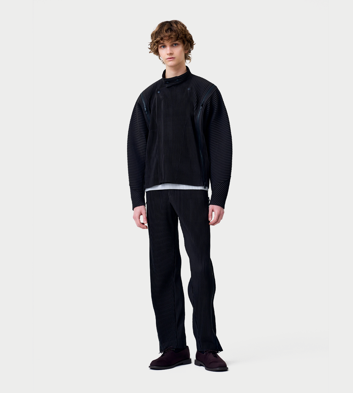 Zipper-detailed Pants Brown