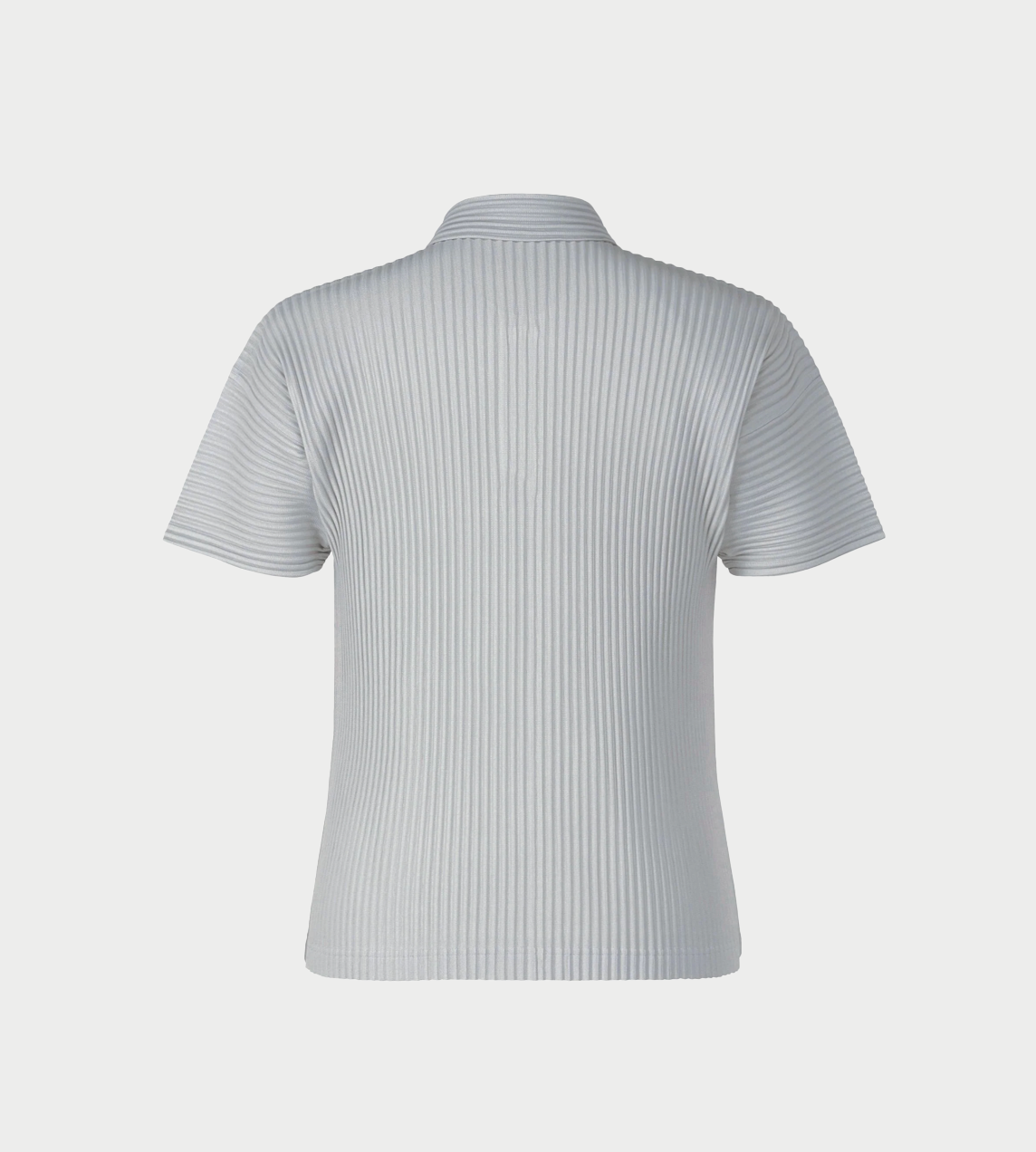HOMME PLISSE ISSEY MIYAKE - Basic Pleated Polo Shirt L.Grey
