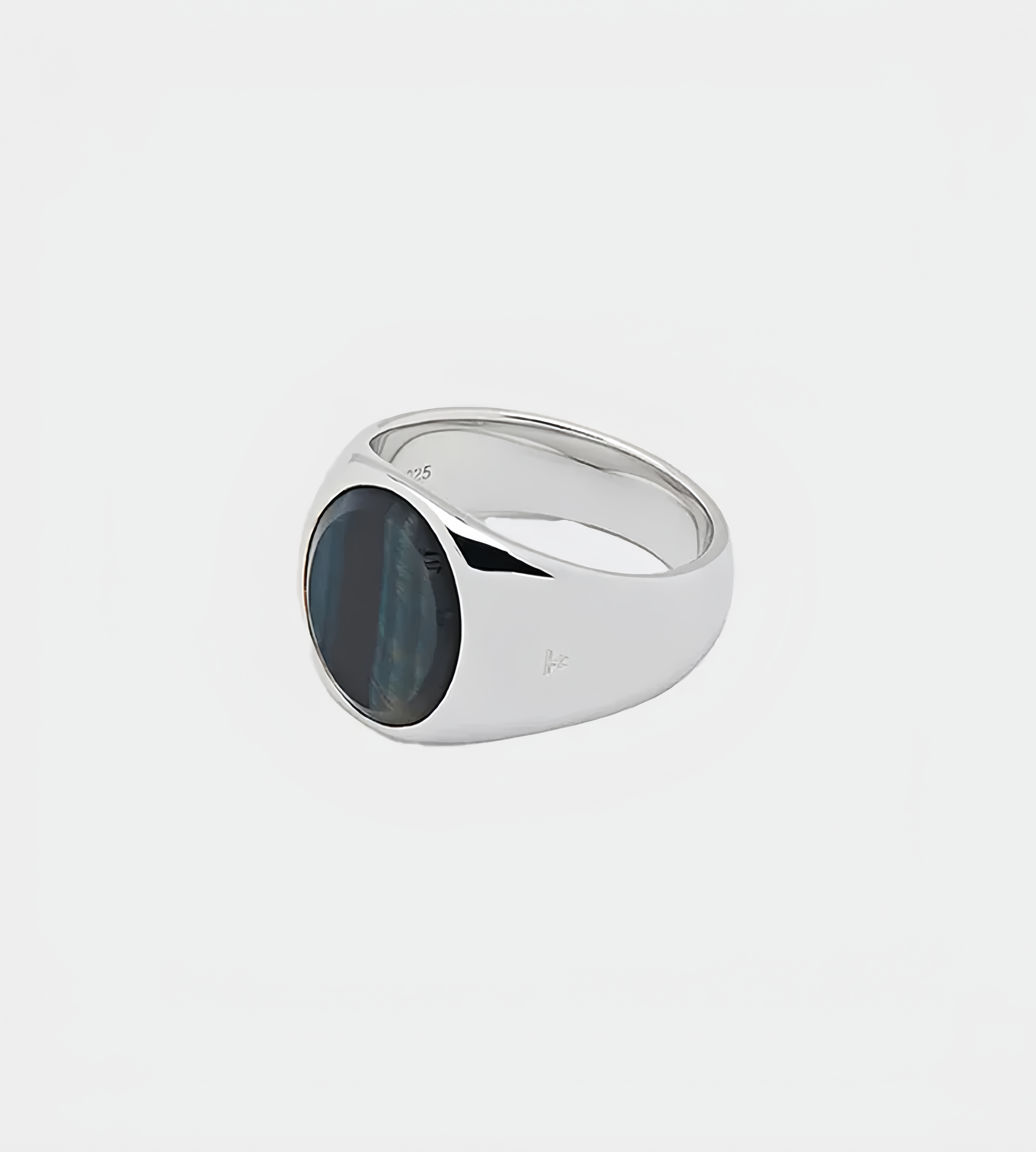 Tom Wood - Oval Blue Hawk Eye Ring