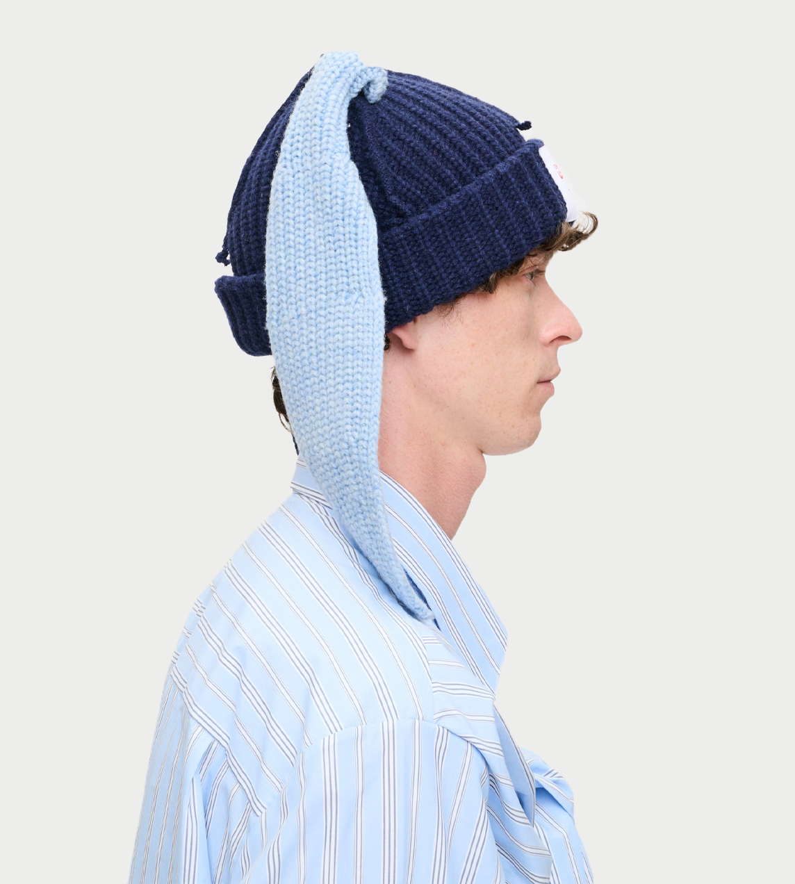 Charles Jeffrey Loverboy - Chunky rabbit beanie Blue