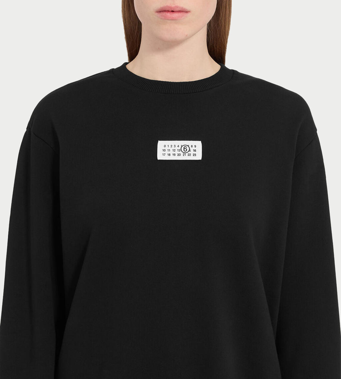 Crewneck Sweatshirt with Logo Blk