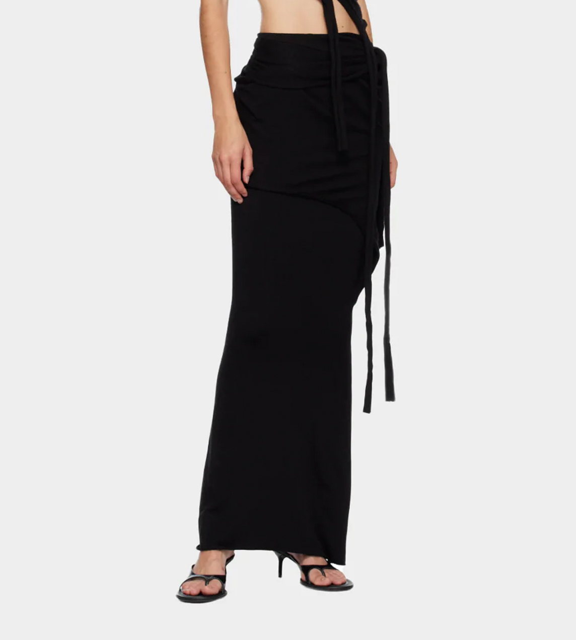 Lounge Drape Skirt Blk