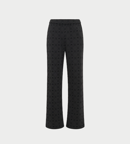 MARINE SERRE - Moongram Flocked fleece Sweatpants