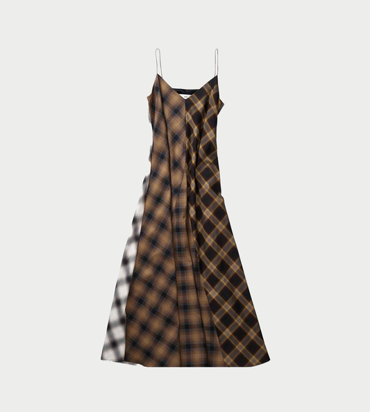 SONG FOR THE MUTE - Bias Slit Dress Multi