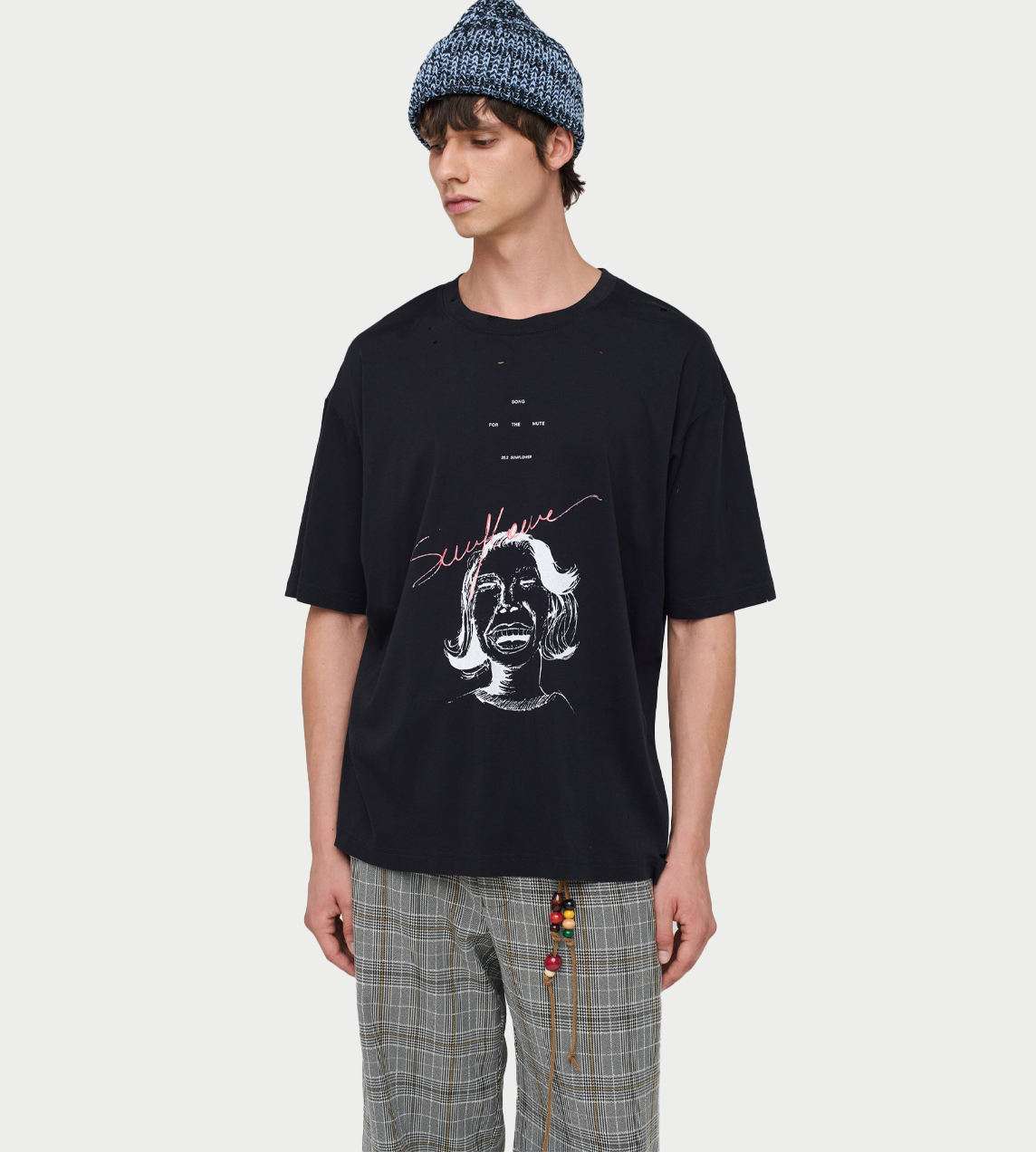 SONG FOR THE MUTE - Sunflower Oversized Tee Navy