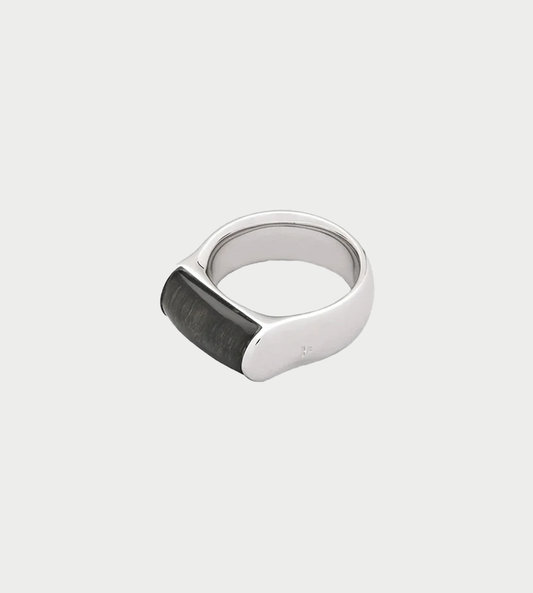 Tom Wood - Crest Ring Blue Hawk Eye