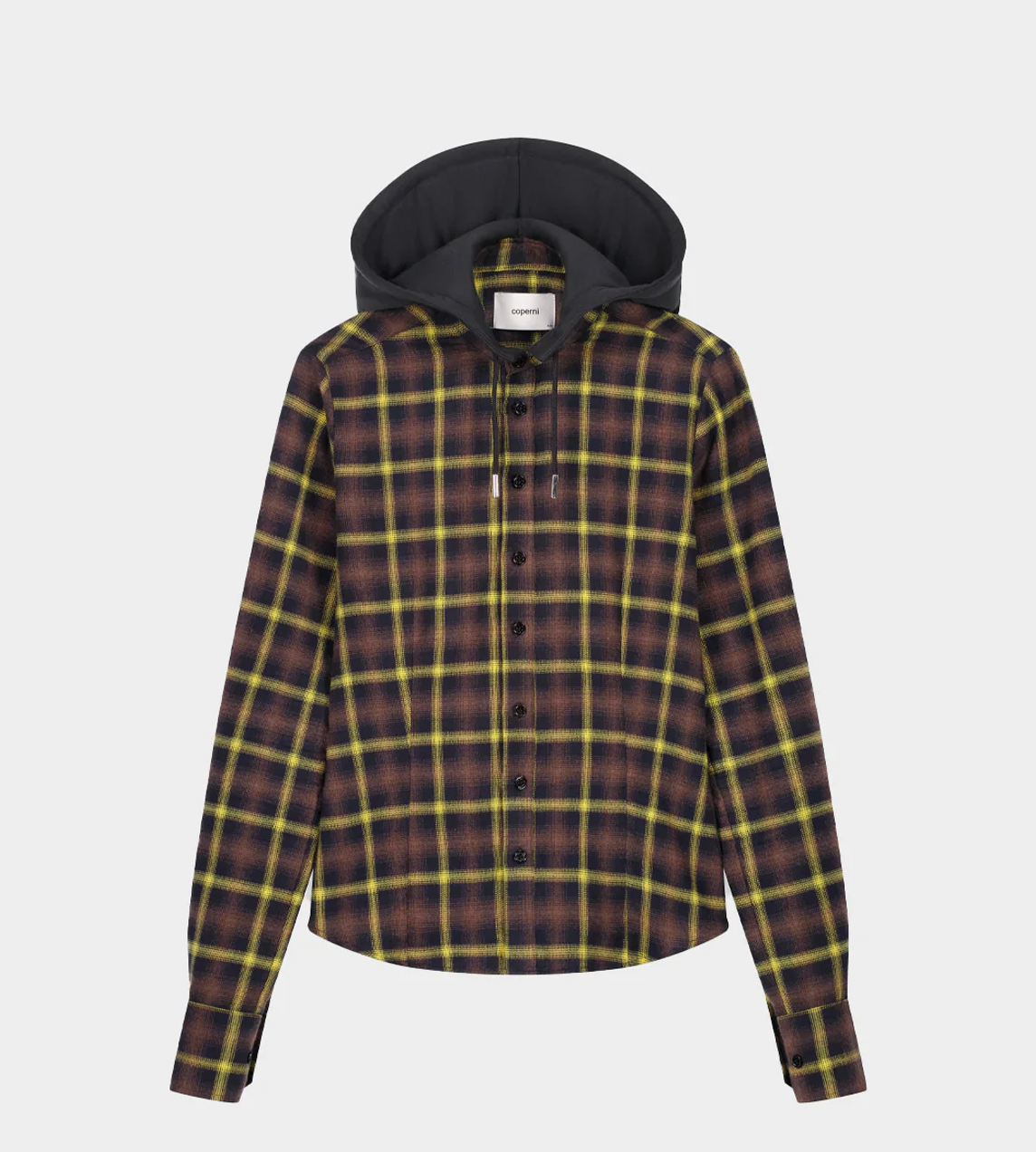 COPERNI - Hooded Shirt Brown