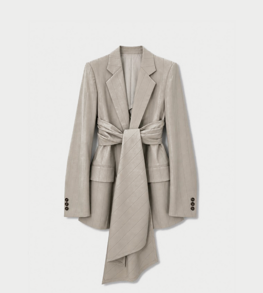 UJOH - Tied Jacket Ash Grey