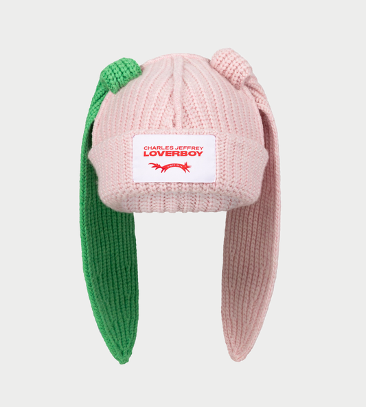 Charles Jeffrey Loverboy - Chunky rabbit beanie Pink