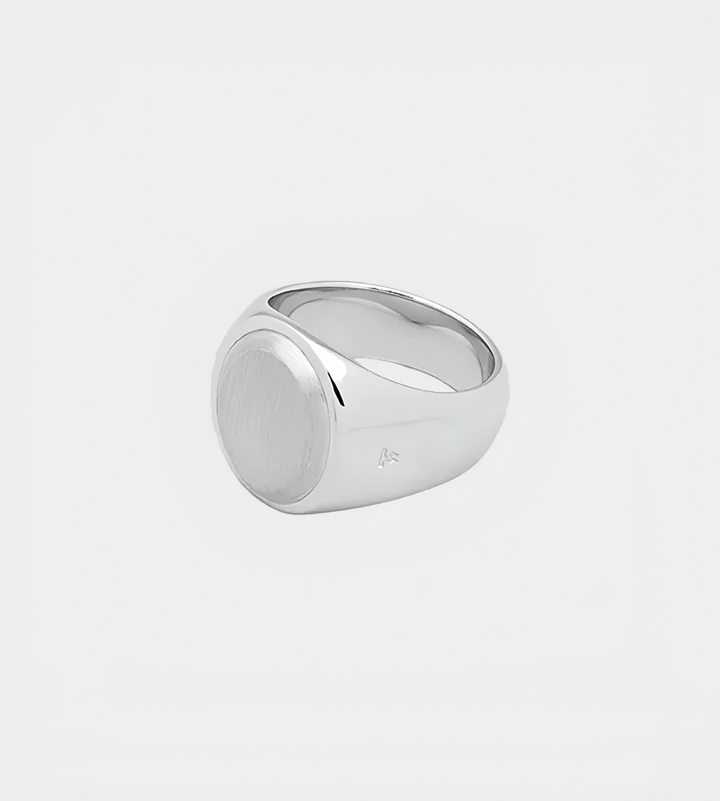 Large Oval Silver Top Signet Ring