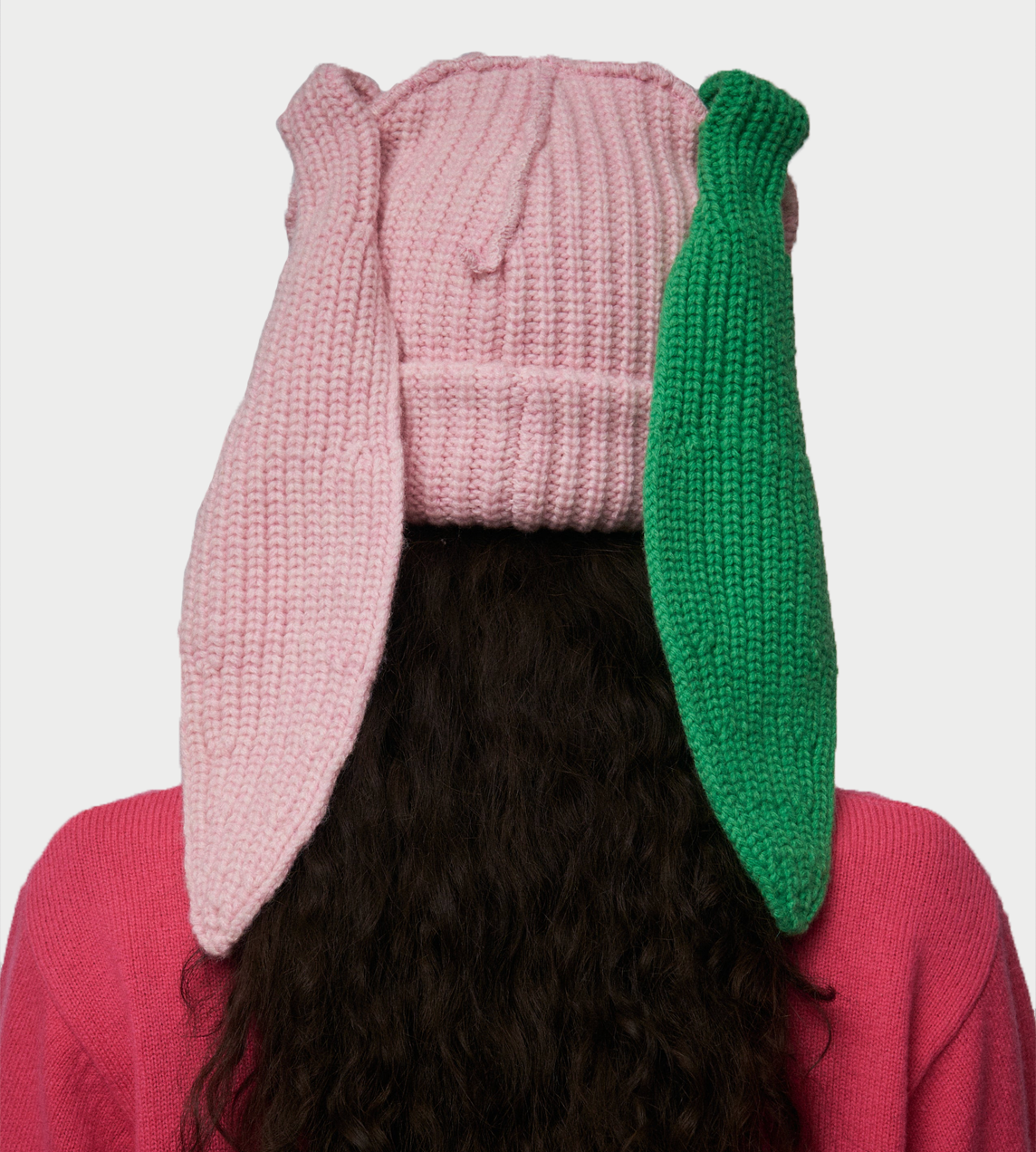 Charles Jeffrey Loverboy - Chunky rabbit beanie Pink
