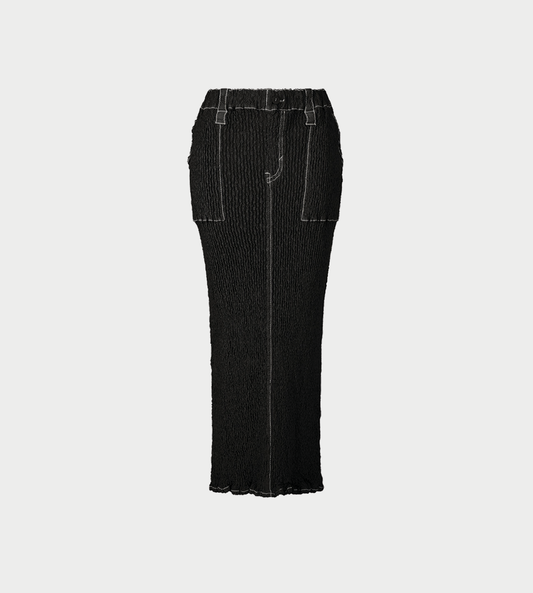 ISSEY MIYAKE - Wavelet Ensemble Skirt Blk