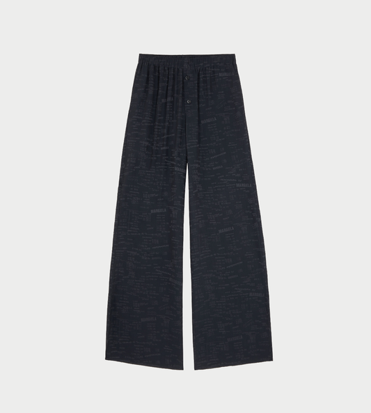 MM6 MAISON MARGIELA - Buttoned Patterned Straight Trousers Anthracite
