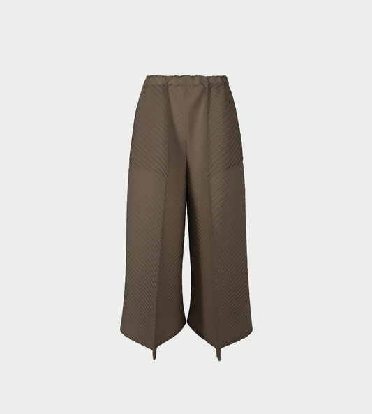 ISSEY MIYAKE - Plaster Pleats Solid Pants Dk Brown