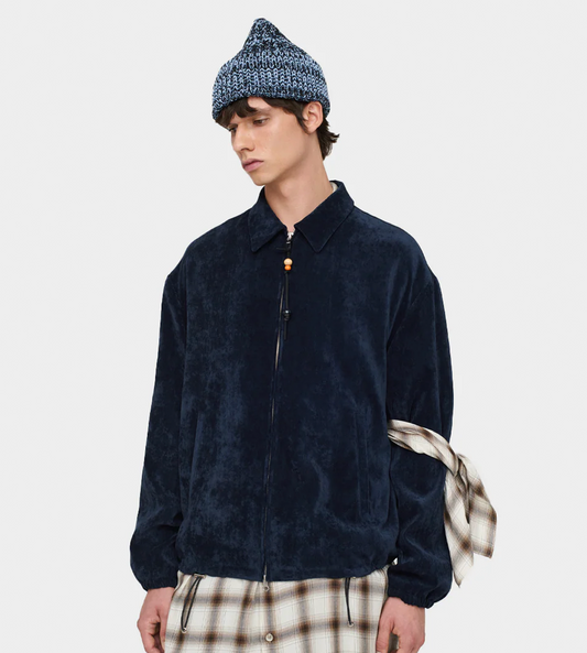SONG FOR THE MUTE - Slim Coach Jacket Navy