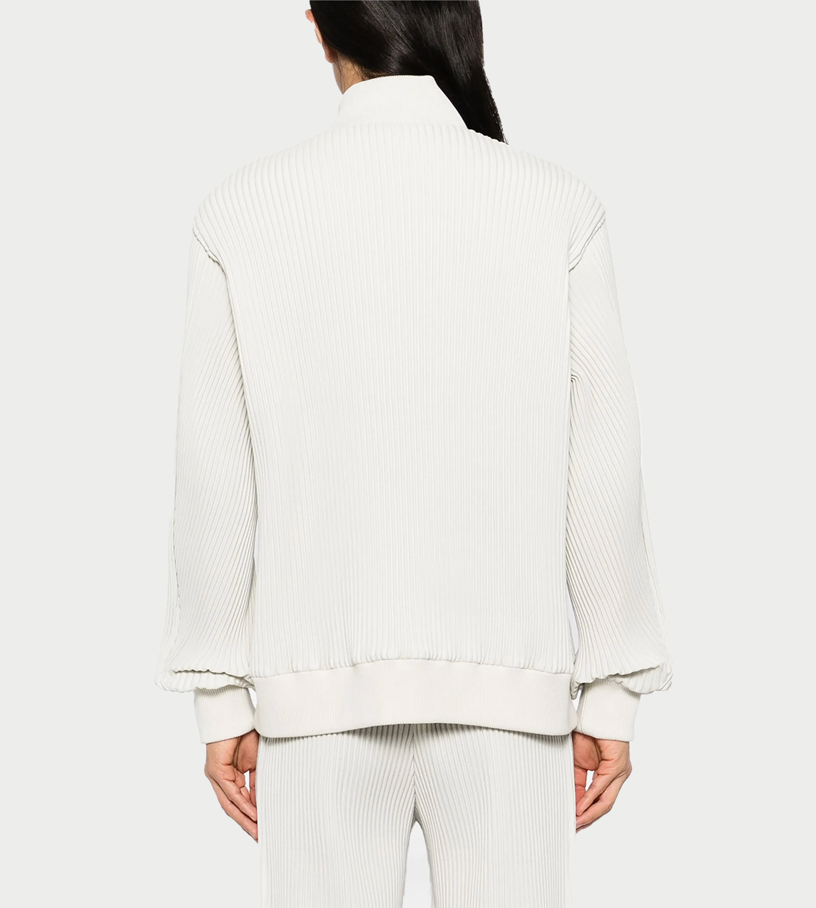 Homme Plisse Issey Miyake - Wool-like Bomber Jacket  Beige
