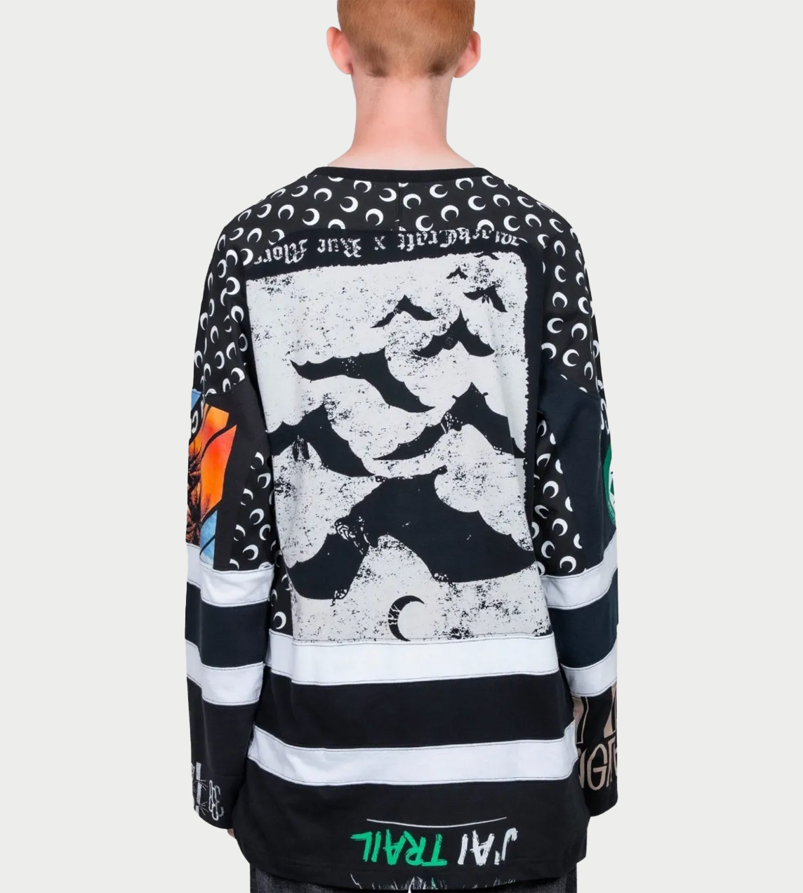 Regenerated Graphic LS Hockey Top Multi.Blk