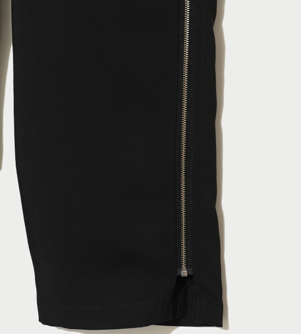 Zipper Detail Easy Pants Blk