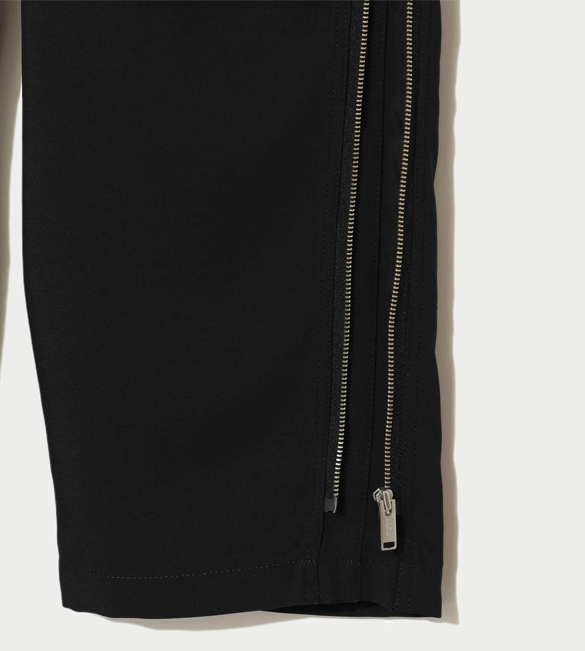 Zipper Detail Easy Pants Blk