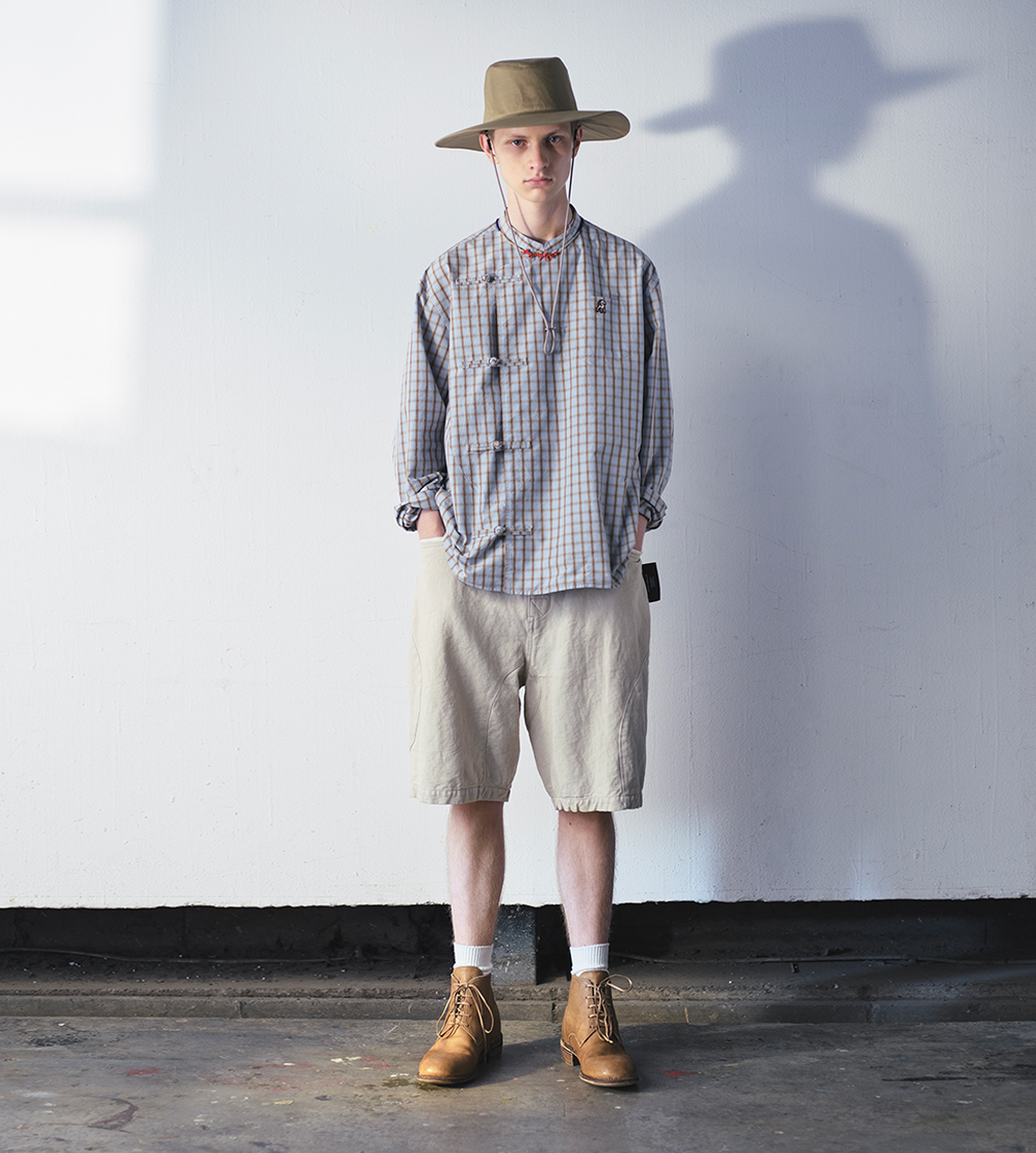 UNDERCOVER - Linen-blend Cotton Shorts Lt. Beige