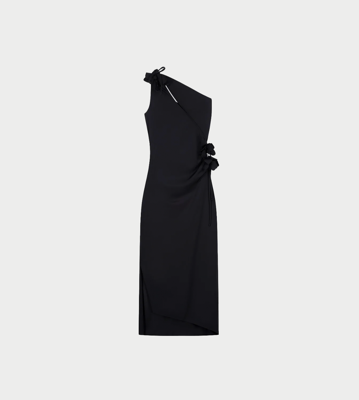 COPERNI - Asymmetric Mini Flower Gown Blk