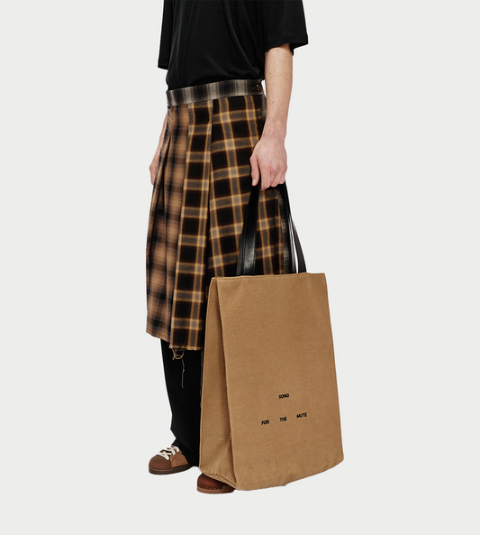 SONG FOR THE MUTE - Large Tote Bag Camel