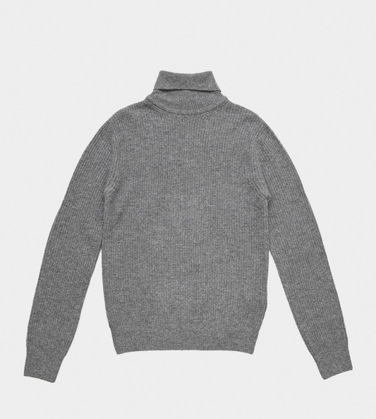 System - Basic Rib Turtleneck Dark Grey