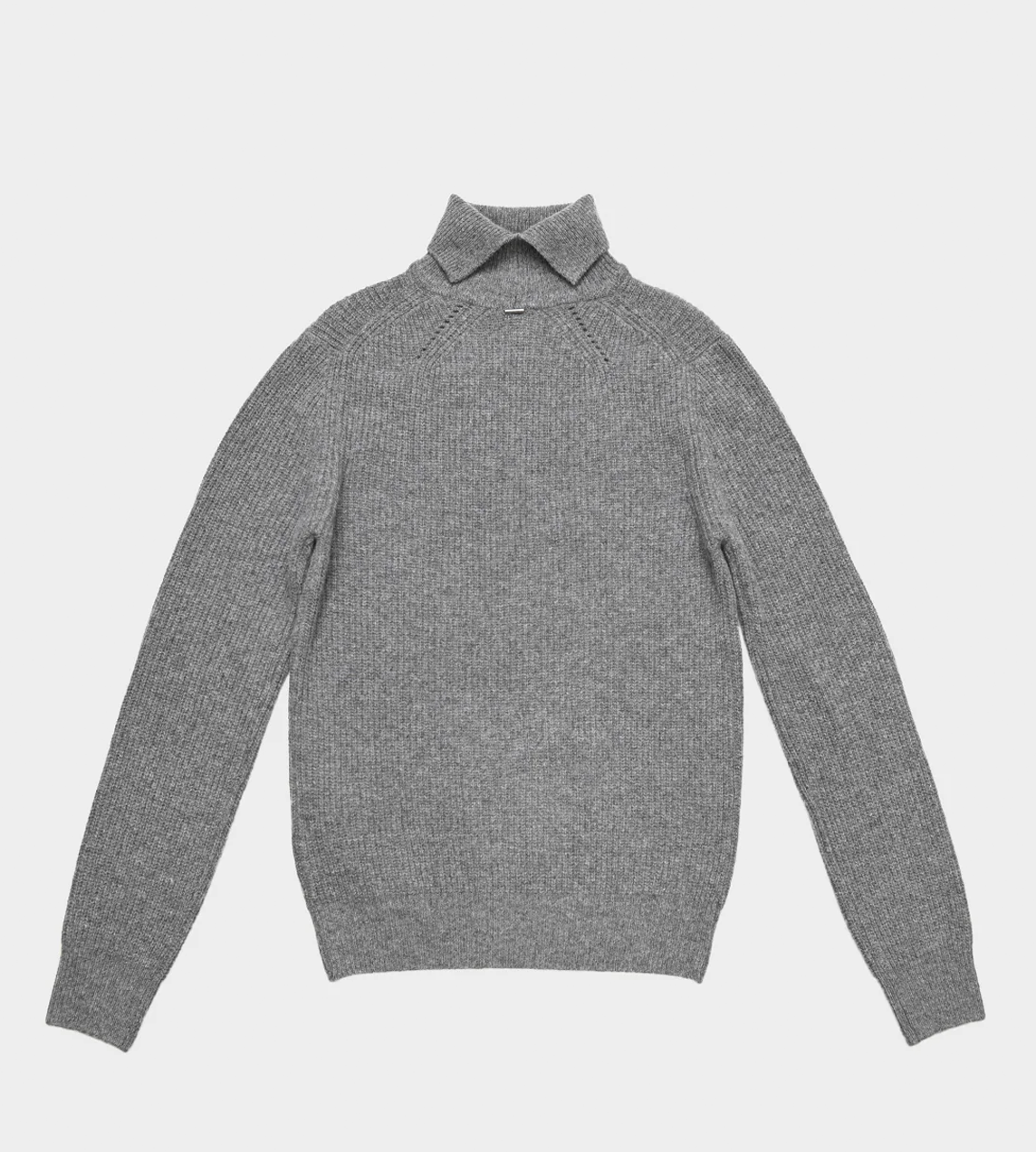 System - Basic Rib Turtleneck Dark Grey