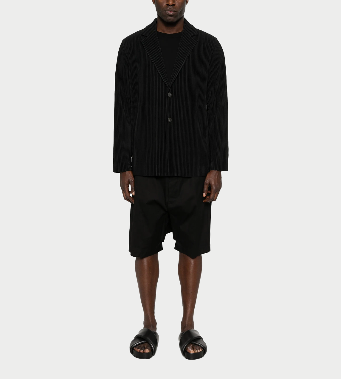 Basic Pleated Jacket Blk