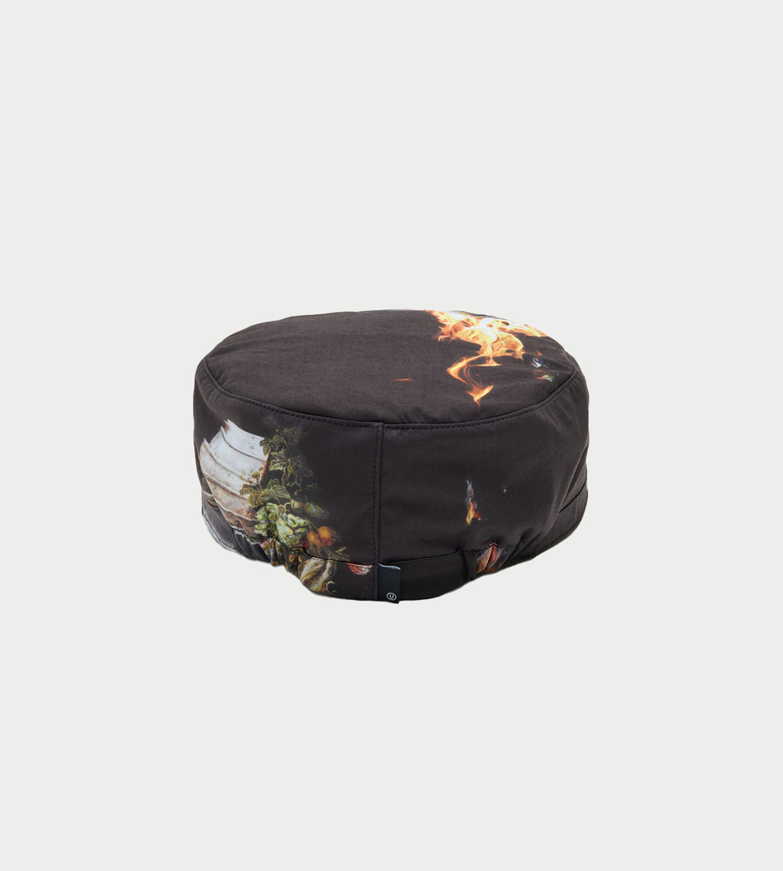 All-over Flower Print Cap Blk