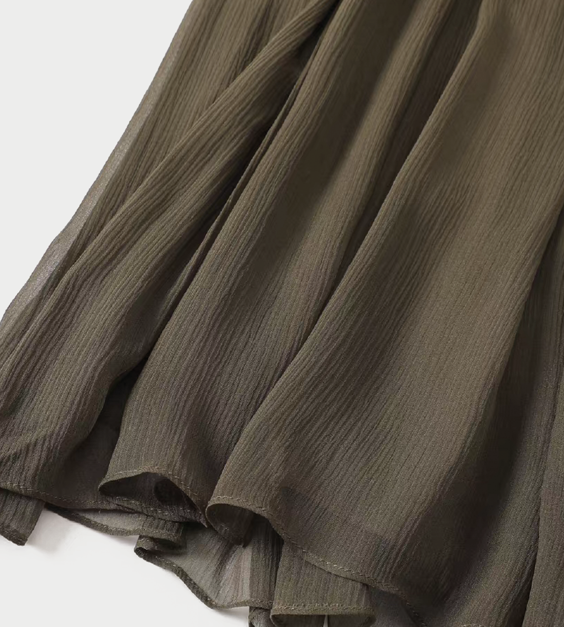 Elastic Waist Skirt Olive Green