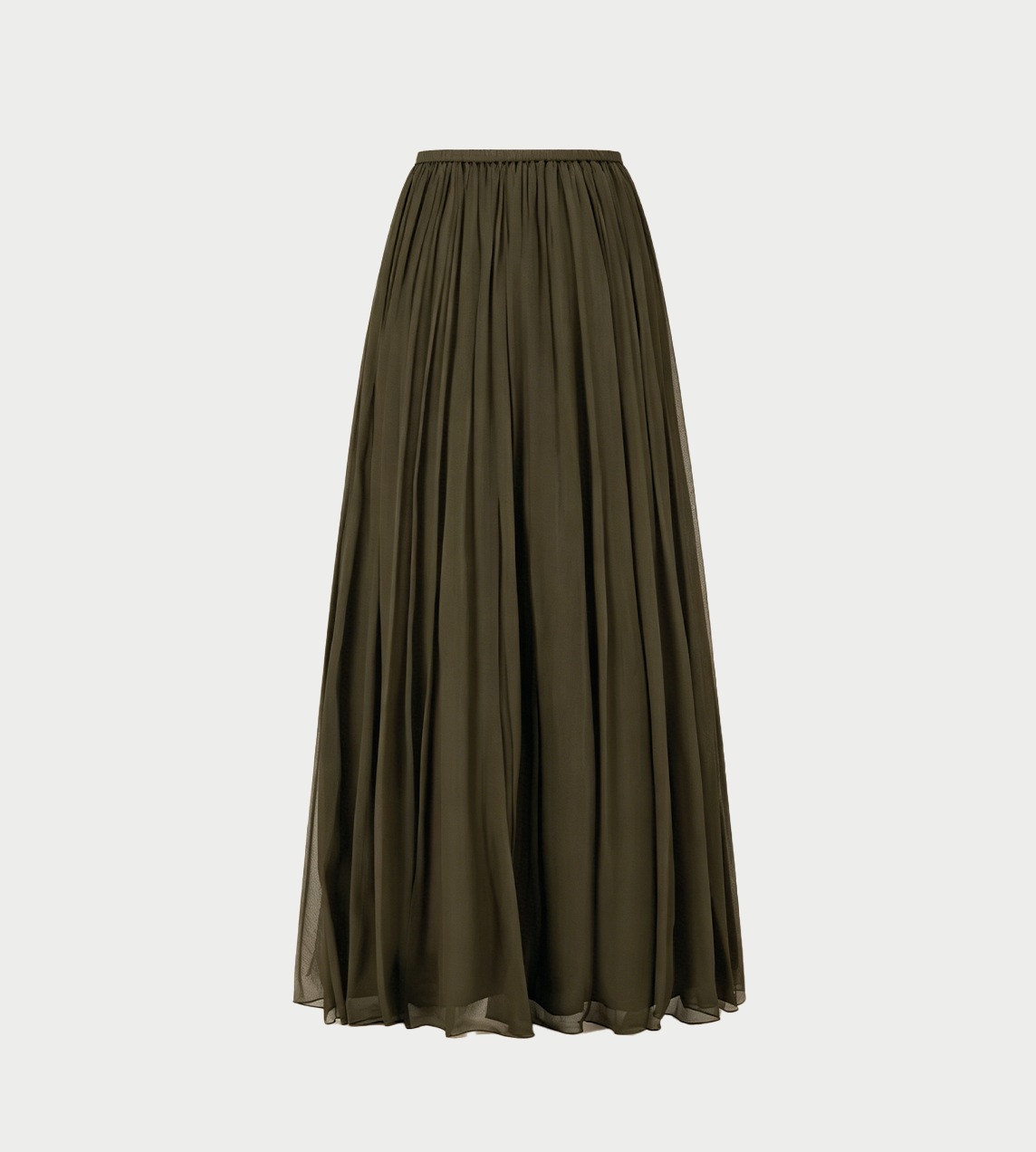 INTO THE EAST - Elastic Waist Skirt Olive Green