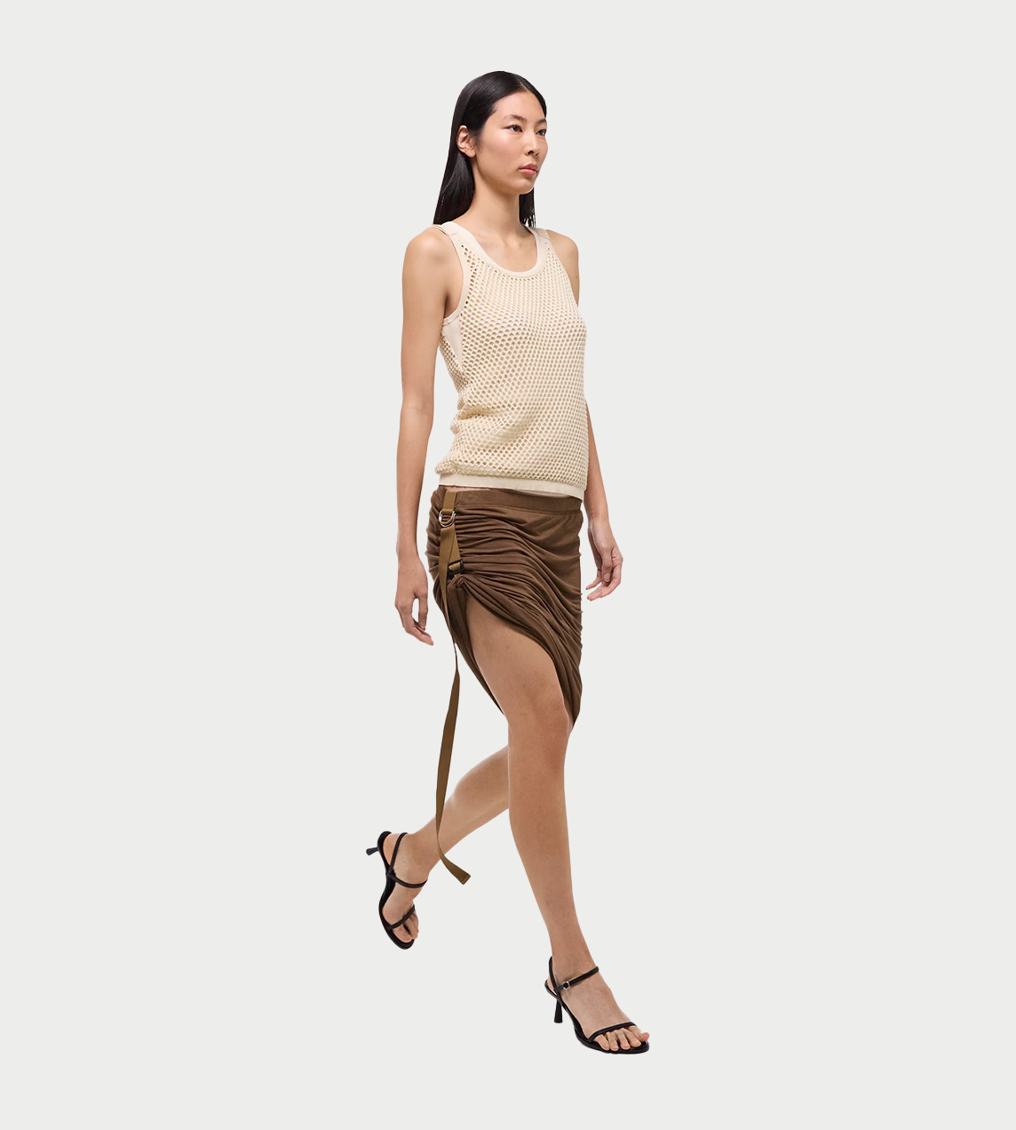 HELMUT LANG - Wind Skirt Cocoa