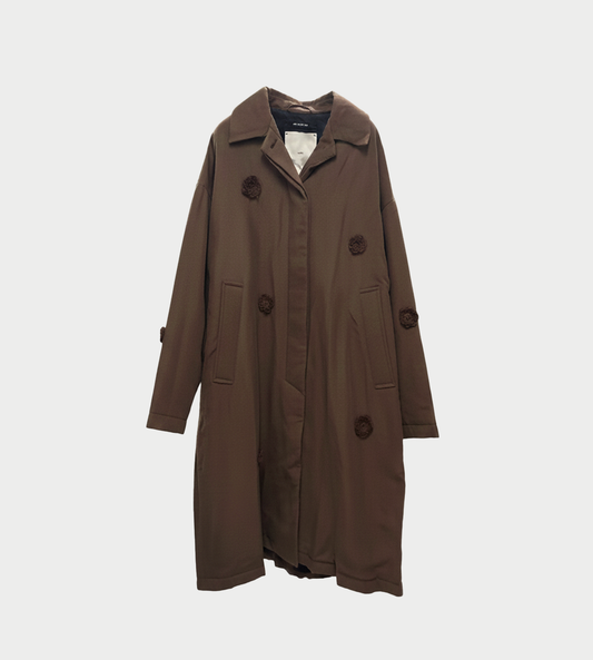 SONG FOR THE MUTE - Daisy Oversized Coat Brown