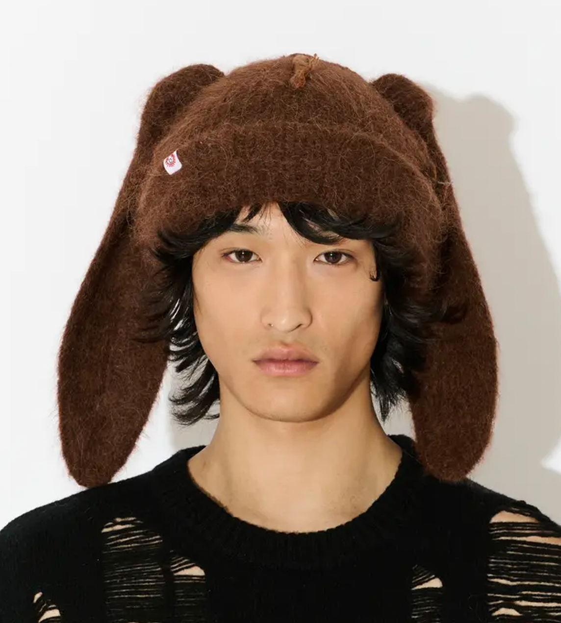 CHARLES JEFFERY LOVERBOY - Alpaca Chunky Rabbit Beanie Brown