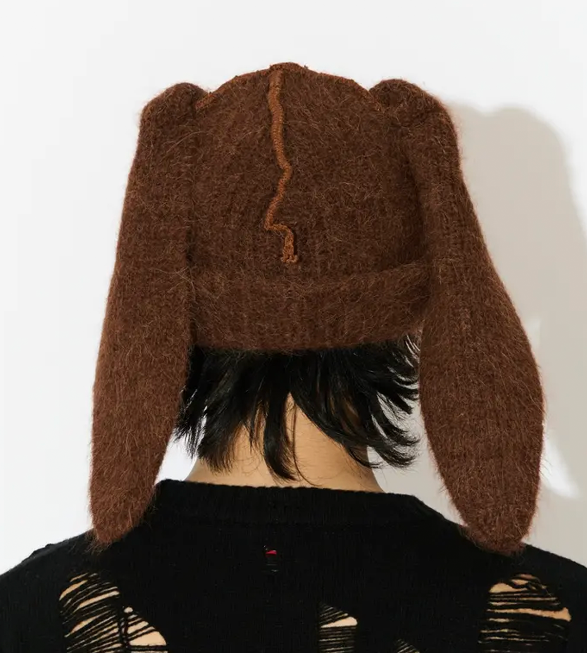 CHARLES JEFFERY LOVERBOY - Alpaca Chunky Rabbit Beanie Brown