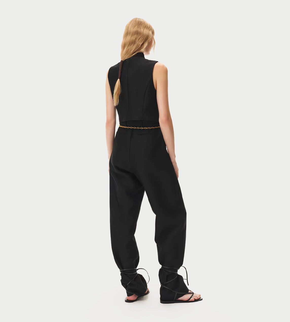 INTO THE EAST - Stand Collar Vest Black