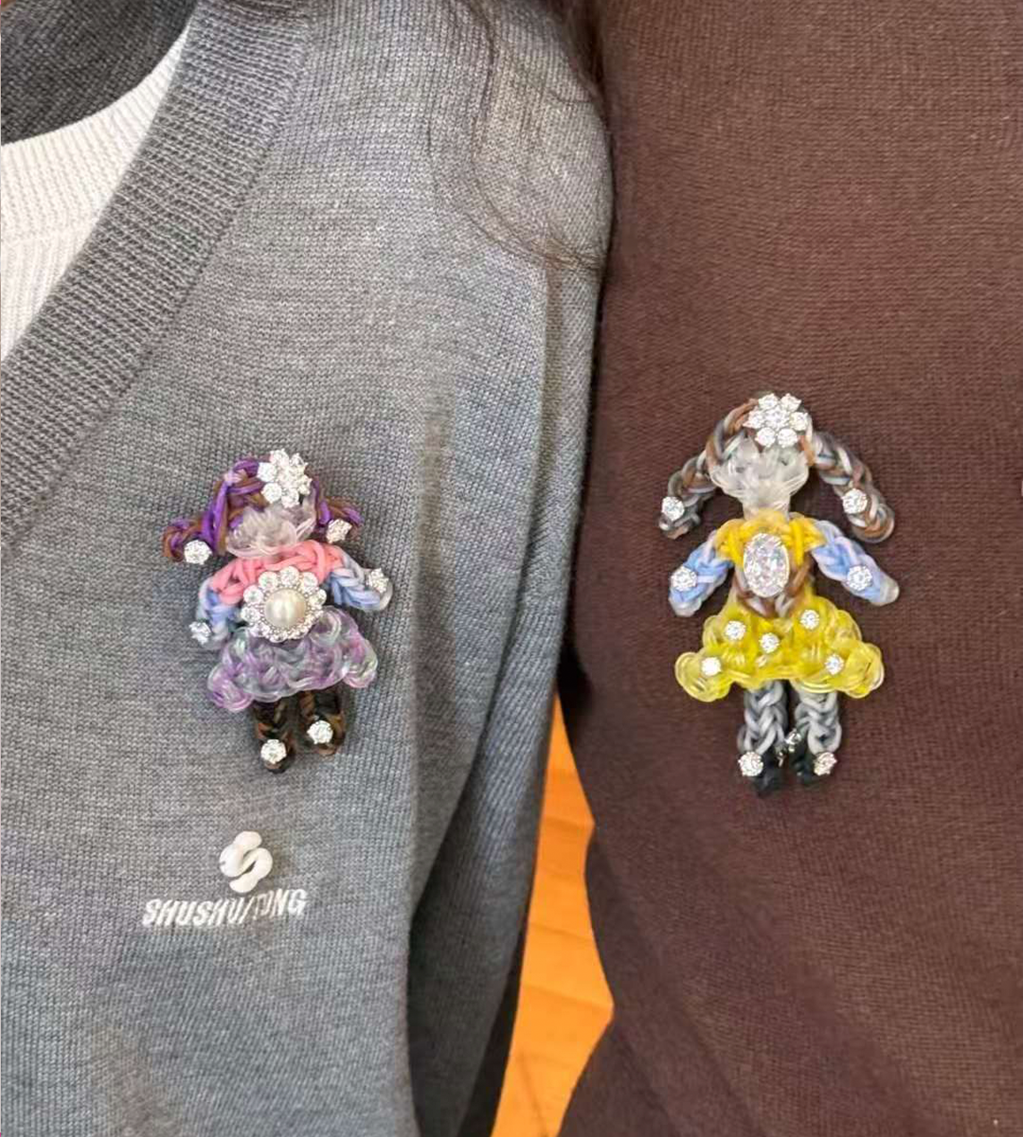 Rubber Band Girl Bag Charm Purple