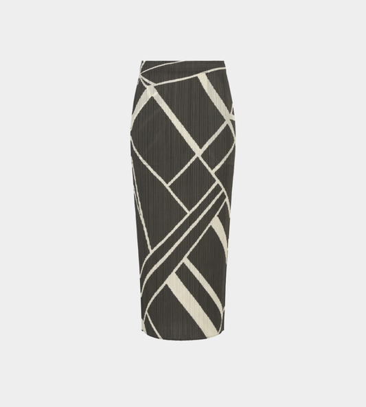 PLEATS PLEASE ISSEY MIYAKE - Fold-line Pleated Skirt Blk