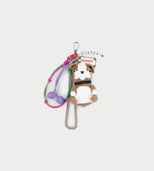 Charles Jeffrey Loverboy - Character Crochet Bag Charm In Bulldog