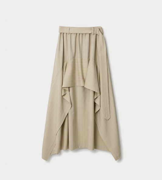 UJOH - Trimming Gathered Skirt Sand