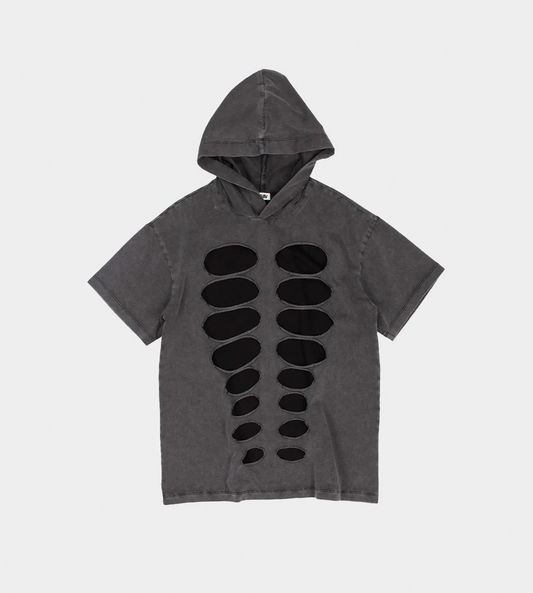 AVAVAV - Theo Hooded Tee Cut-out Grey