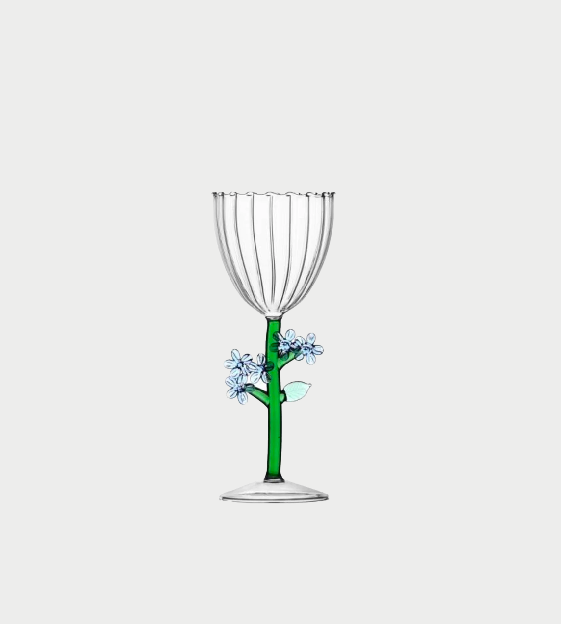 ICHENDORF - Stemmed Glass Light Blue Flower