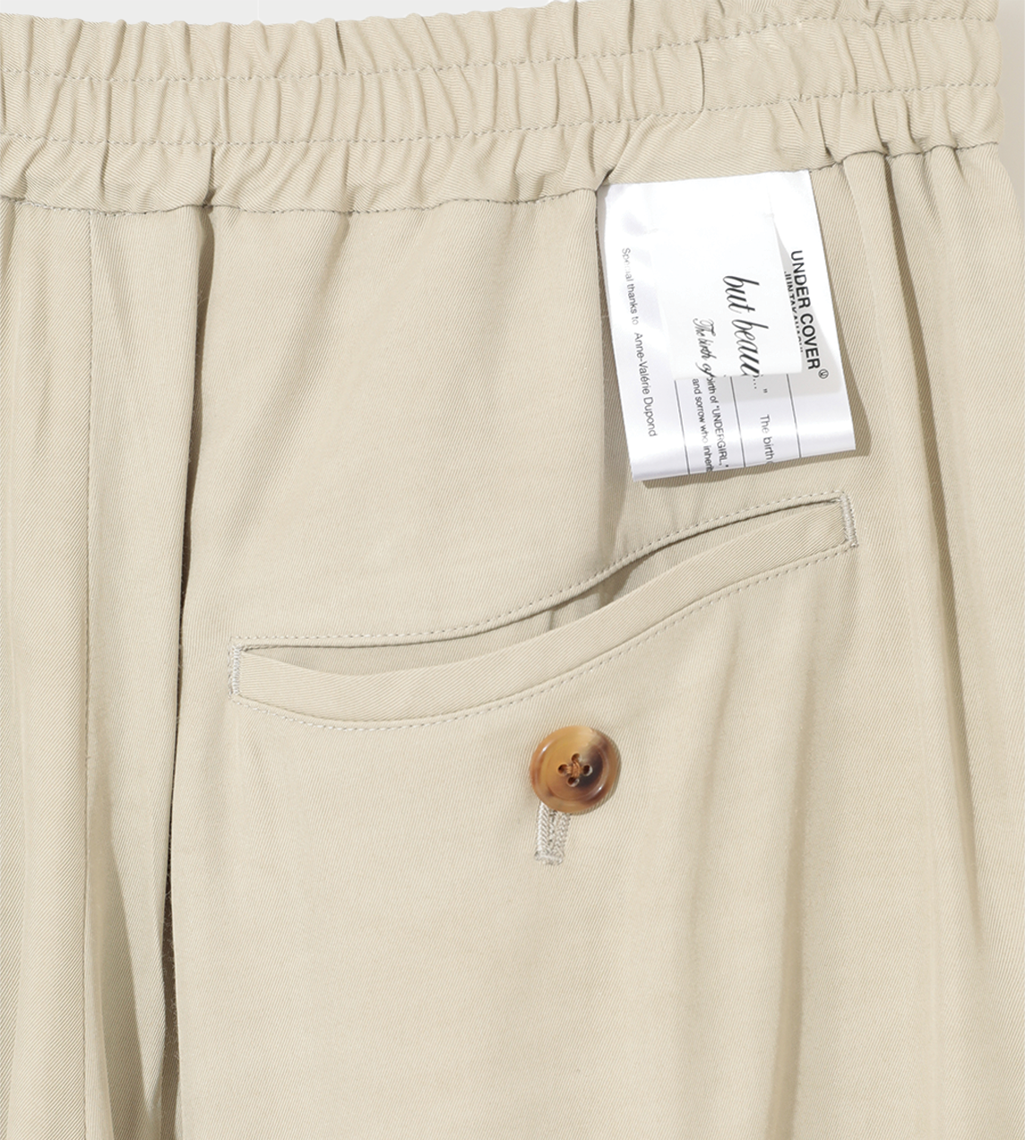 Flowy Crop Pants Beige Grey