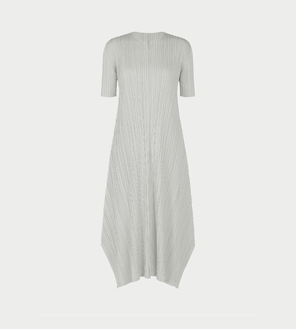 PLEATS PLEASE ISSEY MIYAKE - Pleated Midi-dress Cool Gray
