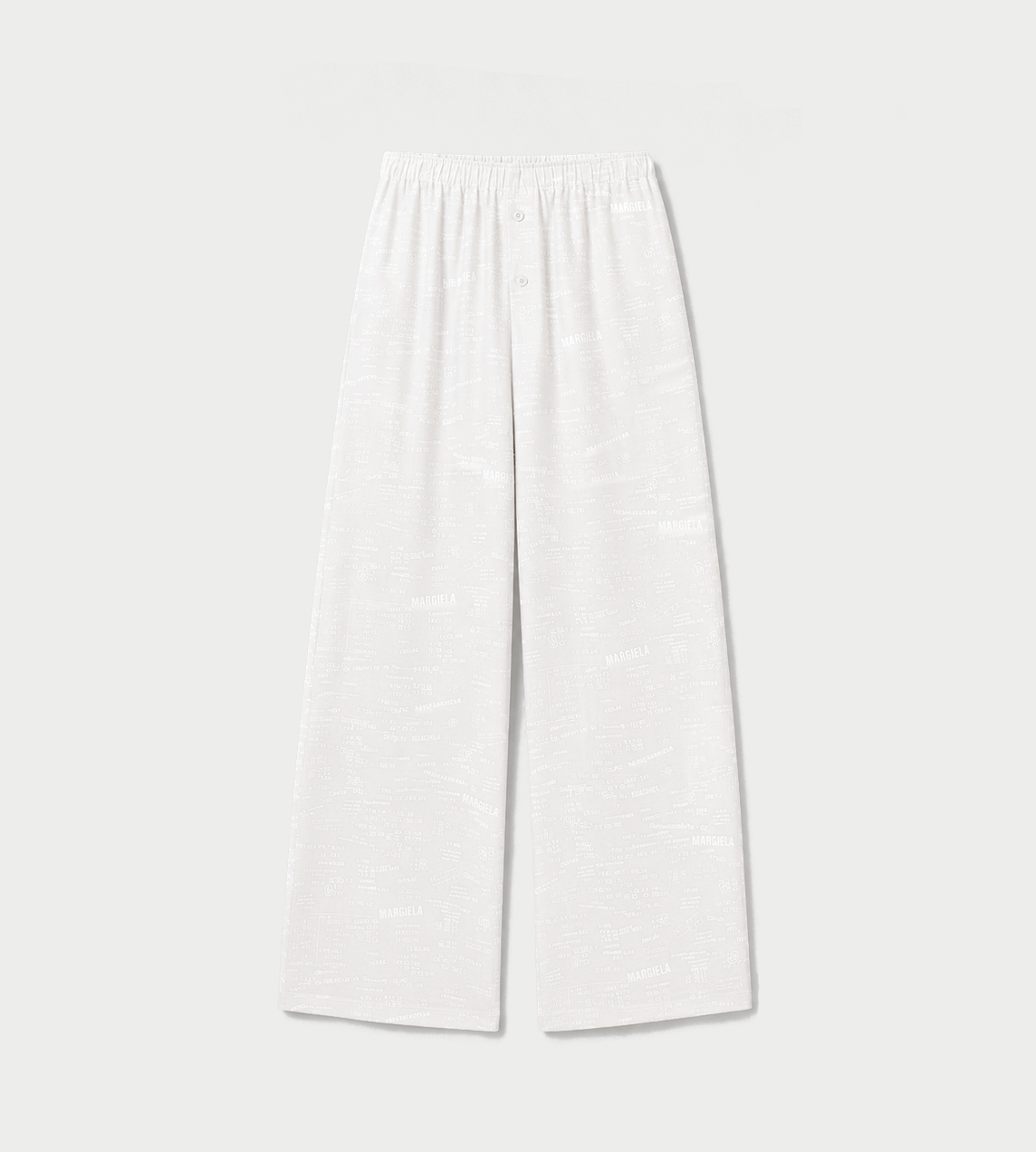 MM6 MAISON MARGIELA - Buttoned Patterned Straight Trousers White