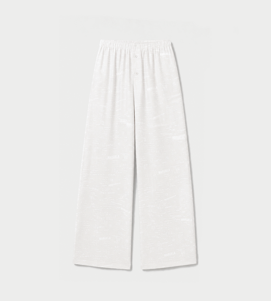 MM6 MAISON MARGIELA - Buttoned Patterned Straight Trousers White
