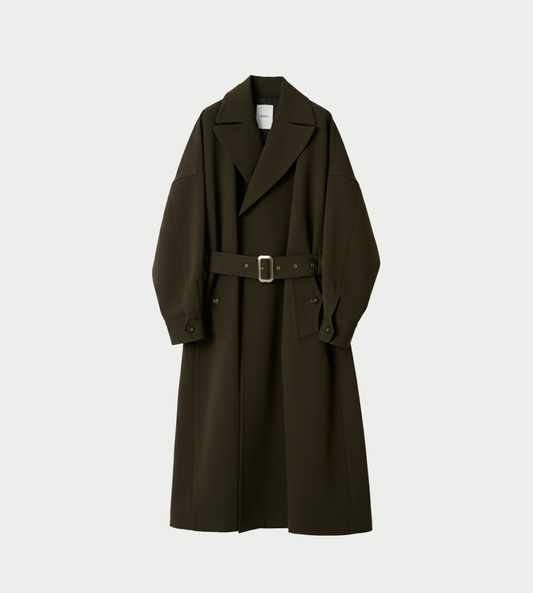 UJOH - Officer Flare Coat Dk Olive