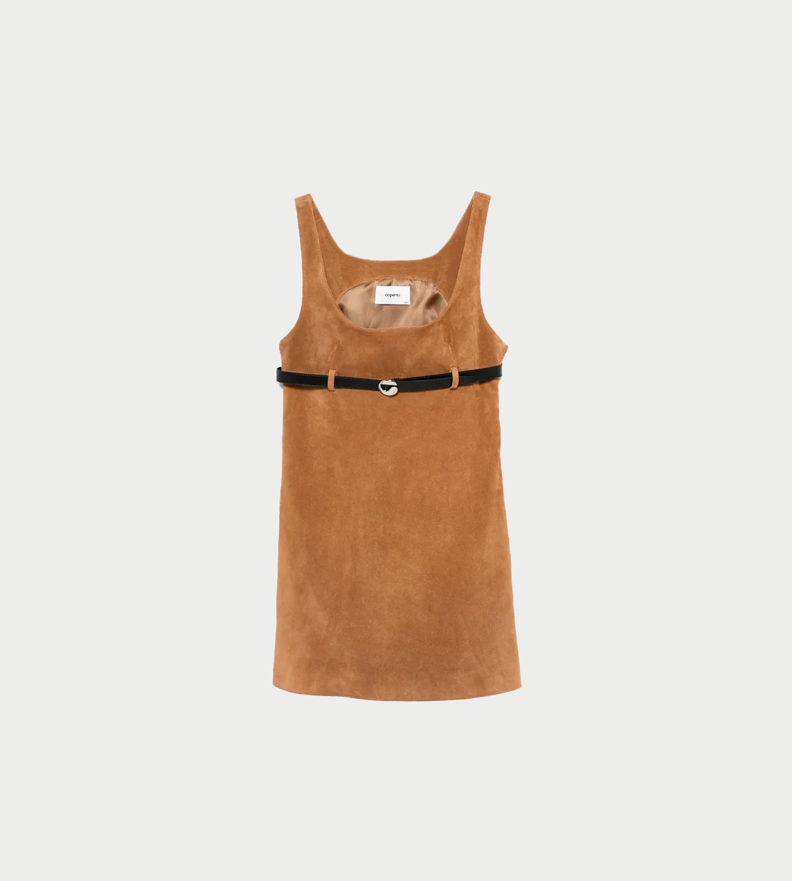 COPERNI - Belted Suede Mini Dress Brown
