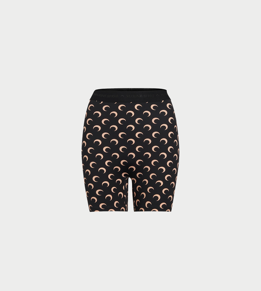 MARINE SERRE - Recycled Moon Biker Shorts Moon Tan On Blk
